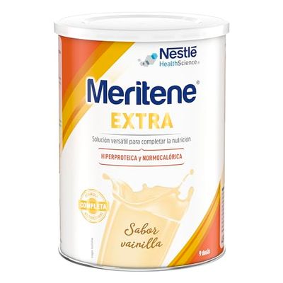 Meritene | Extra Vainilla | Suplemento Proteico y Calórico para Pacientes con Requerimientos Especiales | Formato Polvo | 450 g