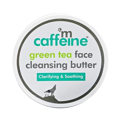 mCaffeine Green Tea Face Cleansing Butter - Shea and Murumuru Butter Infused - Removes Dirt and Oil from Pores - Protects Skin Barrier - 100 g