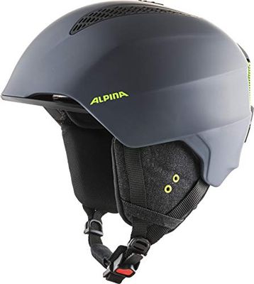 ALPINA Unisex - Volwassenen, GRAND Skihelm, charcoal-neon matt, 54-57 cm