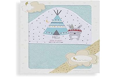 Interbaby 01202-03 Baby ręcznik kąpielowy z kapturem TIPI OSO zielony, zielony