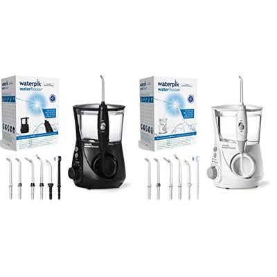 Waterpik WP-662E Idropulsore Dentale Professional con 7 Testine & Idropulsore Dentale Professional con 7 Testine e Sistema Avanzato di Controllo della Pressione con 10 Impostazioni