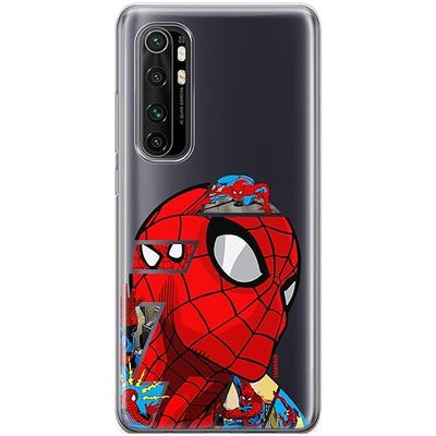ERT GROUP etui na telefon Xiaomi MI NOTE 10 Lite, case oryginalny i oficjalnie licencjonowany przez Marvel, wzór Spider Man 042, optymalnie dopasowane, plecki z TPU częściowo przeźroczyste
