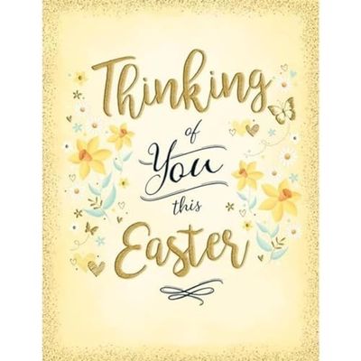 Piccadilly Greetings Easter Card Thinking Of You - 8 x 6 inches