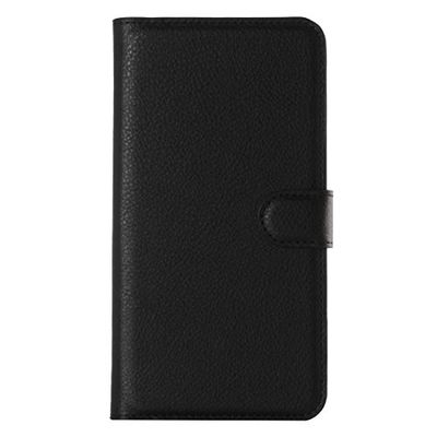 Carcasa de telefono for Galaxy A7 (2016) / A710 Litchi Texture Horizontal Flip Funda de Cuero con Soporte y Ranuras for Tarjetas y Billetera (Negro) (Color : Negro)