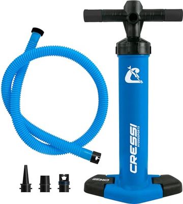 Cressi Feather High Pressure Inflation Hand Pump, Pompa Manuale Unisex Adulto, Blu (Blue), Taglia unica
