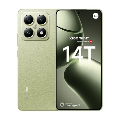 Xiaomi 14T 6.67'' AI display MKT 8300-Ultra AISP Support Leica Summilux Lens 67W HyperCharge 3.35GHz 12GB 512GB Green(UK Version + 2 Years Warranty)