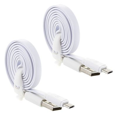 Silica dmt168whitex2 dmt168whitex2 – x2cable Dati Piatto Micro USB Bianco