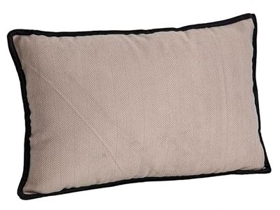 COJIN BEIGE FILO NEGRO POLYESTER