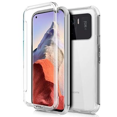 3D siliconen beschermhoes voor Xiaomi Mi 11 Ultra (transparante voorkant + achterkant)