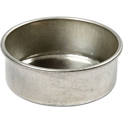 Creativ 58019 ljushållare, D: 44 mm, värmeljus, rostfritt stål, 12 stycken