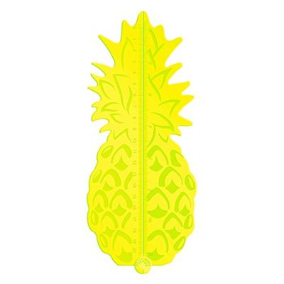 Mostaza plástico plegable regla transportador de ángulos – amarillo Tropical