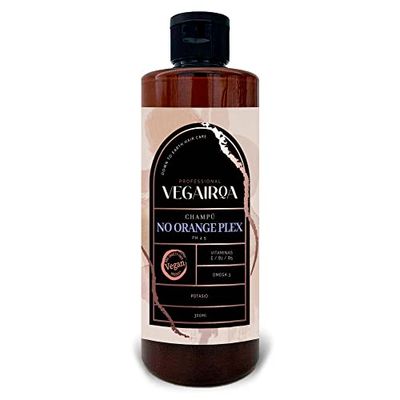 VEGAIROA. No Orange Plex Shampoo Neutralises Orange Tones Deep Moisturising for Dark Rubies or Chestnuts, No Parabens, Content 300ml.