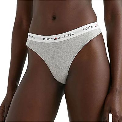 Tommy Hilfiger Women's Thong Uw0uw03835 Thongs, Grey (Light Grey Heather), M