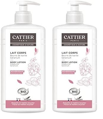 Cattier Lait Nourrissant Karité Géranium Bio 500 ml (Lot de 2)