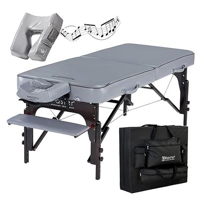 Master Massage Inklapbare mobiele massagebank massagebank massagebed behandelingsbed van hout, 71 cm