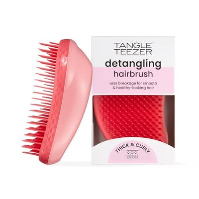 Tangle Teezer | The Thick & Curly Detangling hårborste | Passar handflatorna | Lämplig för vått och torrt hår | För att få krullfria och superdefinierade lockar | Läppstift Duo