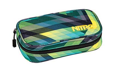 Nitro Pencil Case XL inkl. Geo Dreieick & Stundenplan, Federmäppchen, Schlampermäppchen, Faulenzer Box, Federmappe, Stifte Etui, Geo Green
