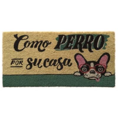 VoltShine Felpudo de Coco Blanco para Perro, 35x70 cm, Ideal para Mantener la casa Limpia y Evitar el Ingreso de Suciedad.