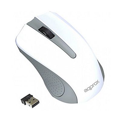 Approx APPWMLITEW muis RF Wireless Optical 1200 DPI - muizen (Optical, RF Wireless, 1200 dpi, wit)