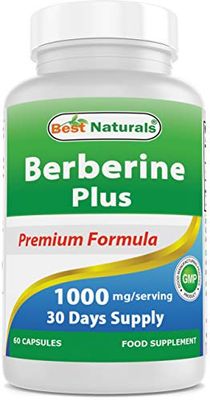 Best Naturals Berberine Plus with Berberine HCl, Vitamin C and Zinc, 1000 mg, 60 Capsules