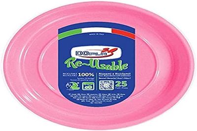 Borden voor feesten, roze, 25 stuks