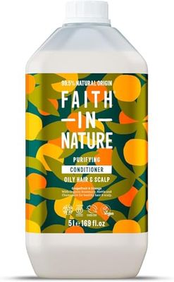 Faith In Nature Natural Grapefruit & Orange Conditioner, Purifying for Oily Hair & Scalp, Vegan & Cruelty Free, No SLS, Silicones or Parabens, 5L Refill Pack