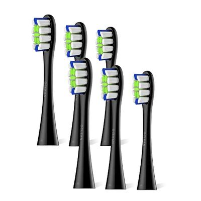 Oclean Lot de 6 Brossettes De Rechange, Compatibles Avec Tous Toutes Les Poignées Electriques Oclean, Approuvés Par La FDATêtes de brosse à dents électrique, B06 Noir-6Pcs