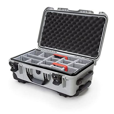 Nanuk Valigetta rigida impermeabile 935 con ruote e divisorio imbottito, colore: Argento