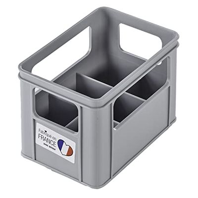 Thermobaby Houder voor 6 flesjes, charmegrijs, tot 5,6 cm diameter per fles, gemaakt in Frankrijk