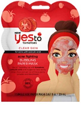 YES TO Tomatoes Blemish Fighting Bubbling Mask Single Use x3, 8035038