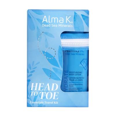 Head to Toe Essentials Travel Kit - Moisturizing Body Lotion - Silky Smooth Shower Cream - Shine and Glow Shampoo - Shine and Glow Conditioner - 4 Pc