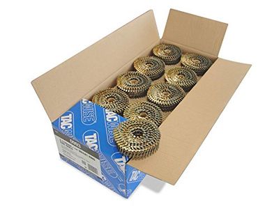 Tacwise 0993 Pregos em bobina plana sem acabamento tipo 2,1/30 mm, ponta diamante, haste anelada, inclinada a 16°, enrolada com fio, embalagem de 14,400