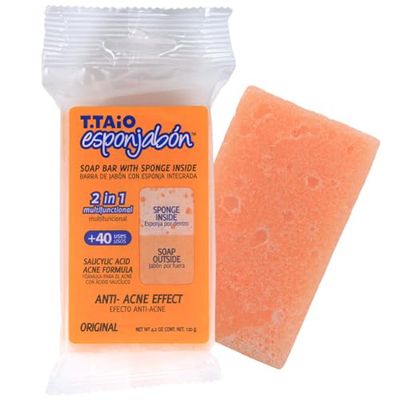 T.Taio Anti-Blemish Sponge Soap – Unisex – Corrects Imperfections and Skin Textur