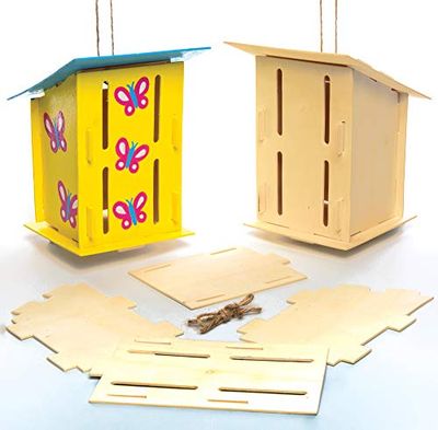 Baker Ross Kits de casas de madeira para borboletas (pacote de 2)