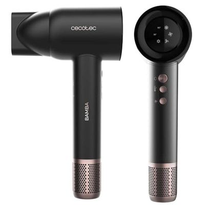 Cecotec Sèche-Cheveux Bamba IoniCare Rockstar Nano IonTech. 1600 W, Nano iInes, 110000 tr/min, Écran, Contrôle intelligent de la Chaleur, 3 Températures, 3 Vitesses et Fonction Mémoire