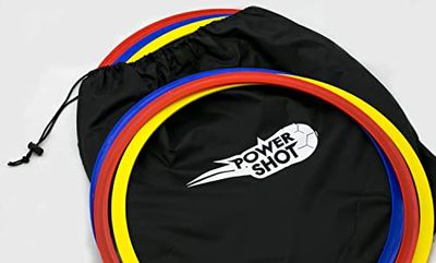 POWERSHOT – Juego de 12 Aros de coordinación Planos – Ejercicio de coordinación de fútbol – Entrenamiento de fútbol