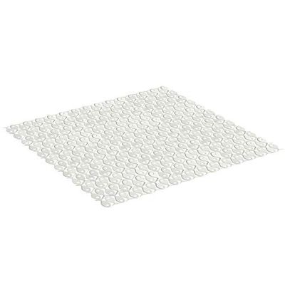 Tatay Tapete de banheira antiderrapante de PVC com ventosas, resistente ao mofo e microbicrómio, anti-bacteriano, design de peixes, branco pergamón. Medidas: 54 x 54 cm