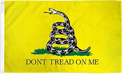 AZ FLAG - Gadsden No Fises Me Flagga - 150 x 90 cm - Dont Tread On Me flagga - USA 100% lätt polyester med integrerade metallöljetter - 80 g