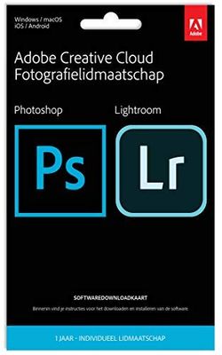 Adobe Creative Cloud Fotografielidmaatschap 20 GB - 1 Jaar - PC/Mac - Key Card & Download|Standard - 1 Device - PC/Mac/Android/IOS