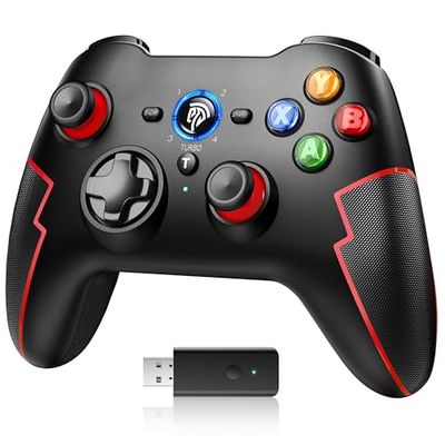 EasySMX Mandos PC, [Regalos Originales] 2.4G Mandos PS3 Inalambricos, Gamepad PS3, Para Windows 11/10/8.1/8/7, Windows XP y Vista, PS3, Android y Operacion hasta 10M (PS3)