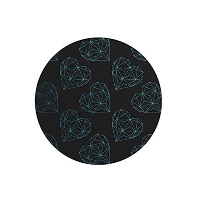Questo Casa, Ronde digitaal bedrukte muismat, antislip onderkant, voor kantoor en thuis, diameter: 22 cm