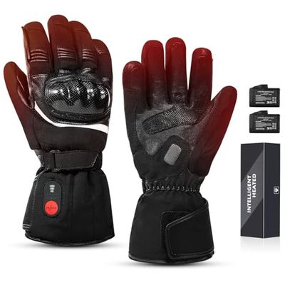 Sun Will Verwarmde handschoenen, oplaadbare motorhandschoenen, waterdicht, voor dames en heren, winterhandschoenen, voor skiën, jagen, vissen, ziekte van Raynaud, artritis, XS, zwart