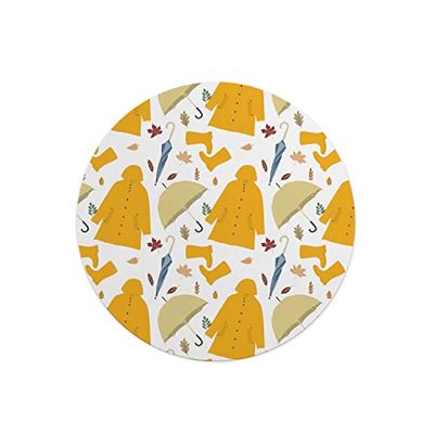 Questo Casa, Tapis de Souris Rond imprimé numérique avec Fond antidérapant pour Bureau et Maison Diamètre 22 cm
