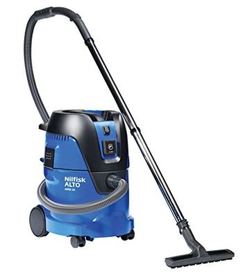 Nilfisk 107406606 - Aspirador en húmedo y seco, 3600 l/min, 25 l, 1250 W, 230 V, color negro y azul