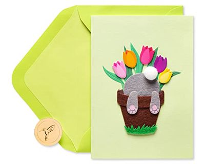 Papyrus Bunny in Pot Easter Greeting Card