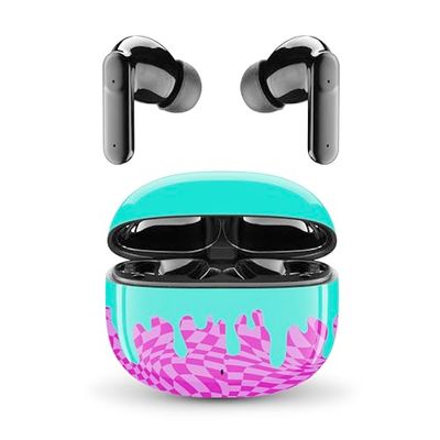 Music Sound - Słuchawki Bluetooth TWS Fantasy, wzornictwo douszne, bezprzewodowe, etui ładujące, mikrofon, czas odtwarzania do 25 godzin słuchania, dostępne w wielu kolorach i wzorach