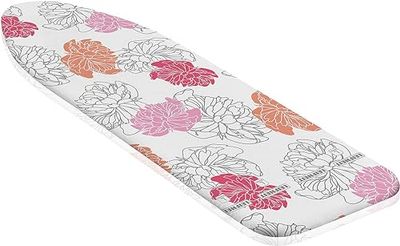 Leifheit Capa para tábuas de passar Cotton Comfort L/Universal, capa acolchoada até 140 x 45 cm, capa ajustável com cordão elástico