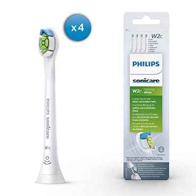 Philips Sonicare - Testine di ricambio originali Optimal White, rimuove fino a 2 volte lo scolorimento, chip RFID, colore: bianco