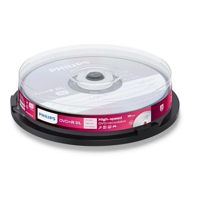 DVD+R DL Philips 8x vergini double layer, 10 pezzi