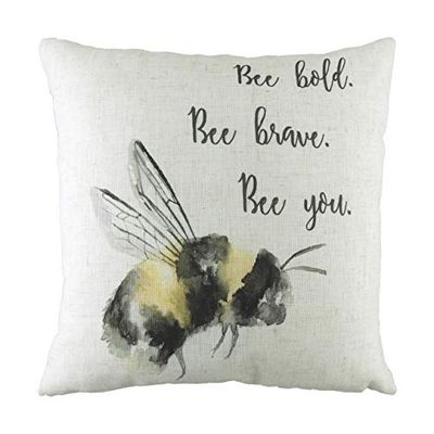 Evans Litchfield Bee You polyester fylld kudde, vit, 43 x 43 cm
